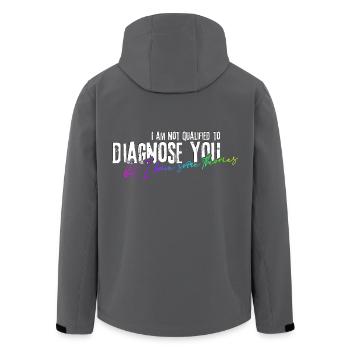 I am not qualified to diagnose you! - Recycelte Männer Softshell-Jacke von Stanley/Stella - Anthrazit - Hinten - AI Model Male 185 light (185cm)