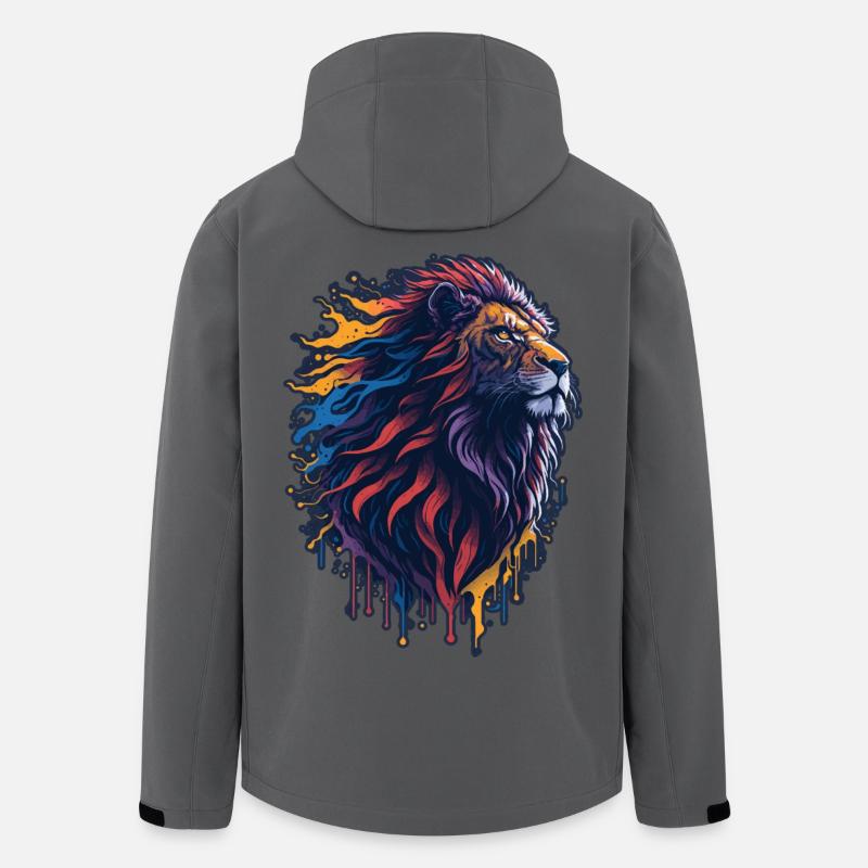 Löwe - Recycelte Männer Softshell-Jacke von Stanley/Stella - Anthrazit