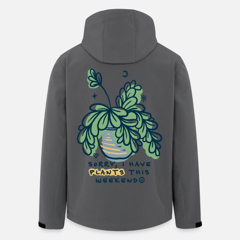Sorry I Have Plants Weekend - Recycelte Männer Softshell-Jacke von Stanley/Stella - Anthrazit