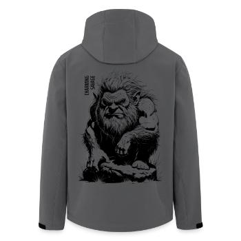 Charmanter Savage #1 Schwarzes Design - Recycelte Männer Softshell-Jacke von Stanley/Stella - Anthrazit - Hinten - AI Model Male 185 light (185cm)