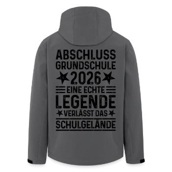 Primary School Graduation 2026 Legend School Grounds - Men’s Recycled Softshell Jacket by Stanley/Stella - anthracite - Back - AI Model Male 185 light (185cm)