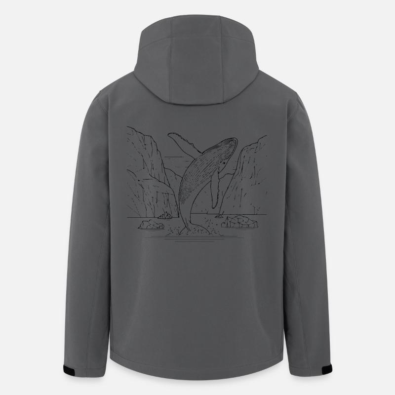 Wal mit Eisbergen - Veste softshell homme en polyester recyclé Stanley/Stella - charbon