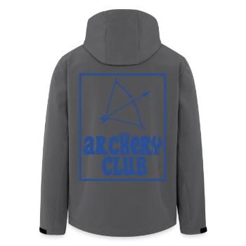 Lokaler Bogenschießverein Blaue Ausgabe - Recycelte Männer Softshell-Jacke von Stanley/Stella - Anthrazit - Hinten - AI Model Male 185 light (185cm)