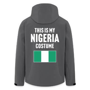 Das ist mein Nigeria Kostüm - Recycelte Männer Softshell-Jacke von Stanley/Stella - Anthrazit - Hinten - AI Model Male 185 light (185cm)