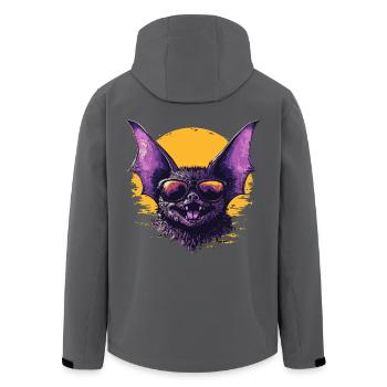 Lustige Fledermaus - Recycelte Männer Softshell-Jacke von Stanley/Stella - Anthrazit - Hinten - AI Model Male 185 light (185cm)
