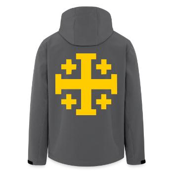 Jerusalem kreuz Jerusalemkreuz - Recycelte Männer Softshell-Jacke von Stanley/Stella - Anthrazit - Hinten - AI Model Male 185 light (185cm)
