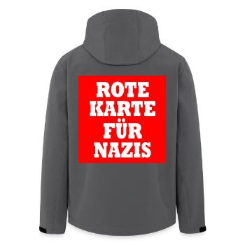 Rote karte für nazis - Recycelte Männer Softshell-Jacke von Stanley/Stella - Anthrazit - Hinten - AI Model Male 185 light (185cm)
