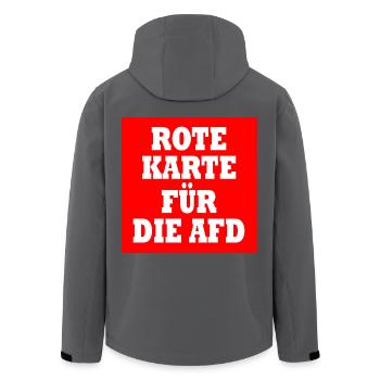 Rote karte für die afd - Recycelte Männer Softshell-Jacke von Stanley/Stella - Anthrazit - Hinten - AI Model Male 185 light (185cm)