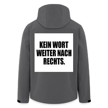 kein wort weiter nach rechts - Recycelte Männer Softshell-Jacke von Stanley/Stella - Anthrazit - Hinten - AI Model Male 185 light (185cm)