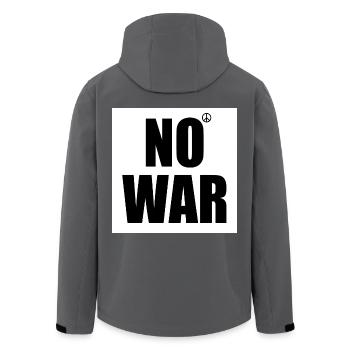 No war - Recycelte Männer Softshell-Jacke von Stanley/Stella - Anthrazit - Hinten - AI Model Male 185 light (185cm)