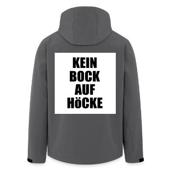 Kein bock auf höcke - Recycelte Männer Softshell-Jacke von Stanley/Stella - Anthrazit - Hinten - AI Model Male 185 light (185cm)