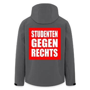 Studenten gegen rechts - Recycelte Männer Softshell-Jacke von Stanley/Stella - Anthrazit - Hinten - AI Model Male 185 light (185cm)