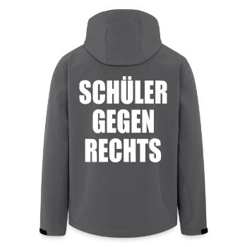 Schüler gegen rechts - Recycelte Männer Softshell-Jacke von Stanley/Stella - Anthrazit - Hinten - AI Model Male 185 light (185cm)