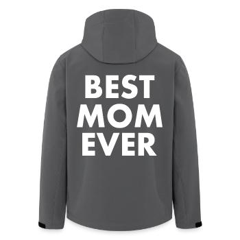 Best mom ever - Recycelte Männer Softshell-Jacke von Stanley/Stella - Anthrazit - Hinten - AI Model Male 185 light (185cm)