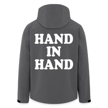 Hand in hand - Recycelte Männer Softshell-Jacke von Stanley/Stella - Anthrazit - Hinten - AI Model Male 185 light (185cm)