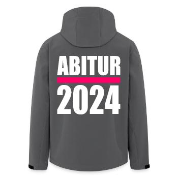 Abitur 2024 - Recycelte Männer Softshell-Jacke von Stanley/Stella - Anthrazit - Hinten - AI Model Male 185 light (185cm)