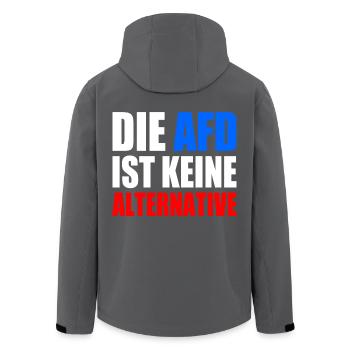 die afd ist keine alternative - Recycelte Männer Softshell-Jacke von Stanley/Stella - Anthrazit - Hinten - AI Model Male 185 light (185cm)
