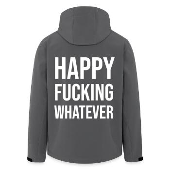 Happy Fucking Whatever - Recycelte Männer Softshell-Jacke von Stanley/Stella - Anthrazit - Hinten - AI Model Male 185 light (185cm)
