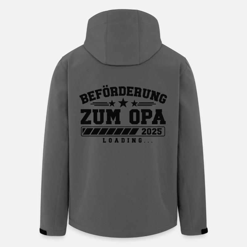 Beförderung zum Opa 2025 loading - Recycelte Männer Softshell-Jacke von Stanley/Stella - Anthrazit
