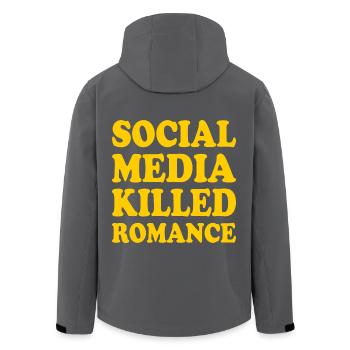 social media killed romance - Recycelte Männer Softshell-Jacke von Stanley/Stella - Anthrazit - Hinten - AI Model Male 185 light (185cm)