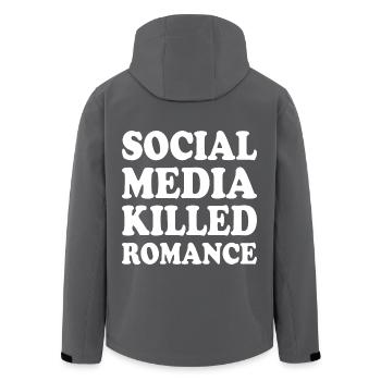 social media killed romance - Recycelte Männer Softshell-Jacke von Stanley/Stella - Anthrazit - Hinten - AI Model Male 185 light (185cm)