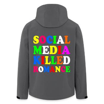 social media killed romance - Recycelte Männer Softshell-Jacke von Stanley/Stella - Anthrazit - Hinten - AI Model Male 185 light (185cm)