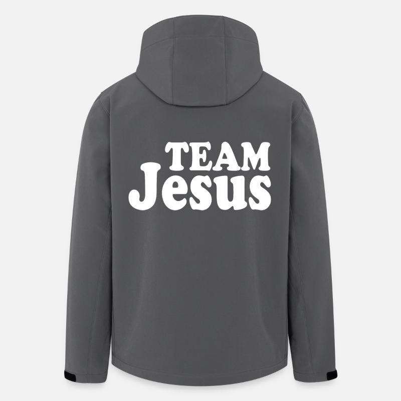 Team jesus - Recycelte Männer Softshell-Jacke von Stanley/Stella - Anthrazit