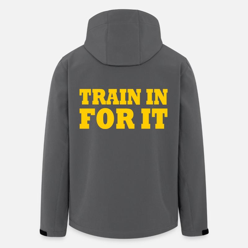 Train in for it - Veste softshell homme en polyester recyclé Stanley/Stella - charbon