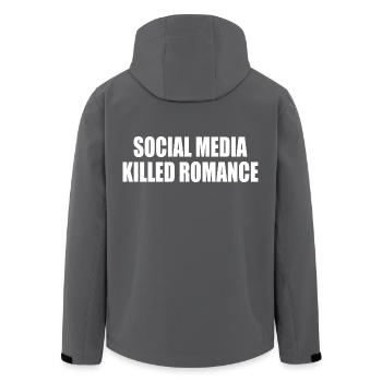 social media killed romance - Recycelte Männer Softshell-Jacke von Stanley/Stella - Anthrazit - Hinten - AI Model Male 185 light (185cm)
