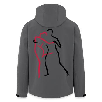 Tango-2 - Recycelte Männer Softshell-Jacke von Stanley/Stella - Anthrazit - Hinten - AI Model Male 185 light (185cm)
