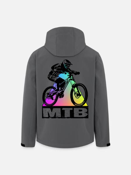 MTB Bike - Men’s Recycled Softshell Jacket by Stanley/Stella - anthracite