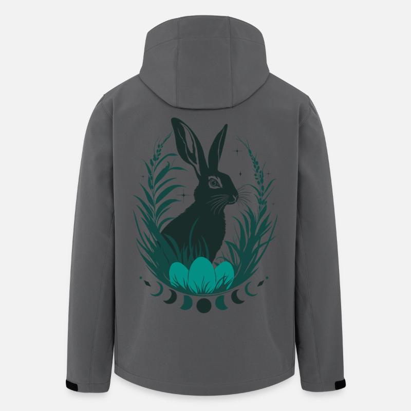 Ostara Hase mit Mondphasen Wicca Design - Recycelte Männer Softshell-Jacke von Stanley/Stella - Anthrazit