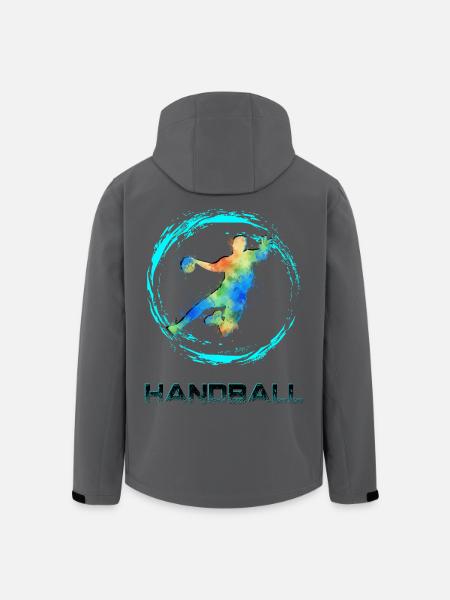 Handball Sprungrbener  - Recycelte Männer Softshell-Jacke von Stanley/Stella - Anthrazit