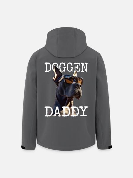 Deutsche Dogge Dad Hund Papa Vatertag Doggen Daddy - Recycelte Männer Softshell-Jacke von Stanley/Stella - Anthrazit