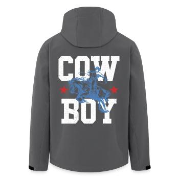 Cowboy - Recycelte Männer Softshell-Jacke von Stanley/Stella - Anthrazit - Hinten - AI Model Male 185 light (185cm)