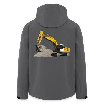 Bagger - Recycelte Männer Softshell-Jacke von Stanley/Stella - Anthrazit - Hinten - AI Model Male 185 light (185cm)