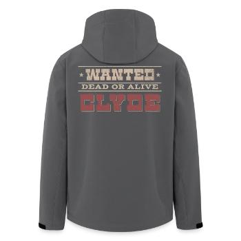 Bonnie and Clyde Wanted dead or alive Clyde - Recycelte Männer Softshell-Jacke von Stanley/Stella - Anthrazit - Hinten - AI Model Male 185 light (185cm)