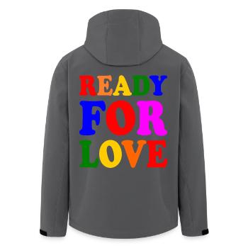 Ready for love - Recycelte Männer Softshell-Jacke von Stanley/Stella - Anthrazit - Hinten - AI Model Male 185 light (185cm)