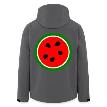 Wassermelone Melone - Recycelte Männer Softshell-Jacke von Stanley/Stella - Anthrazit - Hinten - AI Model Male 185 light (185cm)