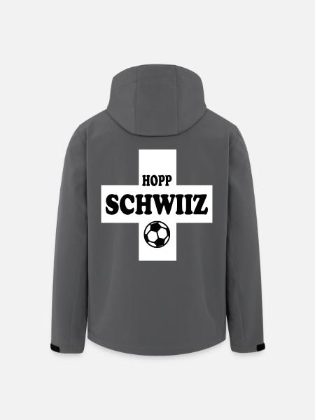 Hopp schwiiz - Recycelte Männer Softshell-Jacke von Stanley/Stella - Anthrazit