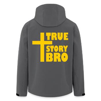 True story bro - Recycelte Männer Softshell-Jacke von Stanley/Stella - Anthrazit - Hinten - AI Model Male 185 light (185cm)