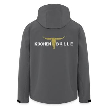 Küchenbulle weiss gold - Recycelte Männer Softshell-Jacke von Stanley/Stella - Anthrazit - Hinten - AI Model Male 185 light (185cm)
