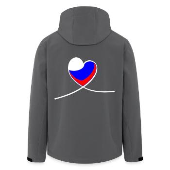 Russland Herz - Recycelte Männer Softshell-Jacke von Stanley/Stella - Anthrazit - Hinten - AI Model Male 185 light (185cm)