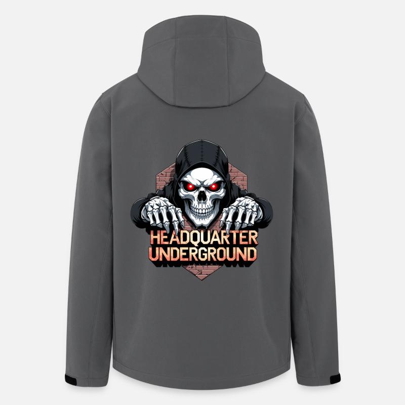 Gangster Skull, - Recycelte Männer Softshell-Jacke von Stanley/Stella - Anthrazit