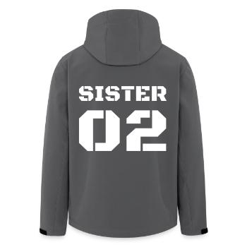 Zweite Schwester - Sister 02 - Recycelte Männer Softshell-Jacke von Stanley/Stella - Anthrazit - Hinten - AI Model Male 185 light (185cm)