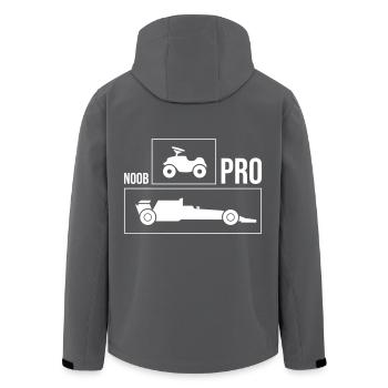 Rennauto Noob Pro - Recycelte Männer Softshell-Jacke von Stanley/Stella - Anthrazit - Hinten - AI Model Male 185 light (185cm)
