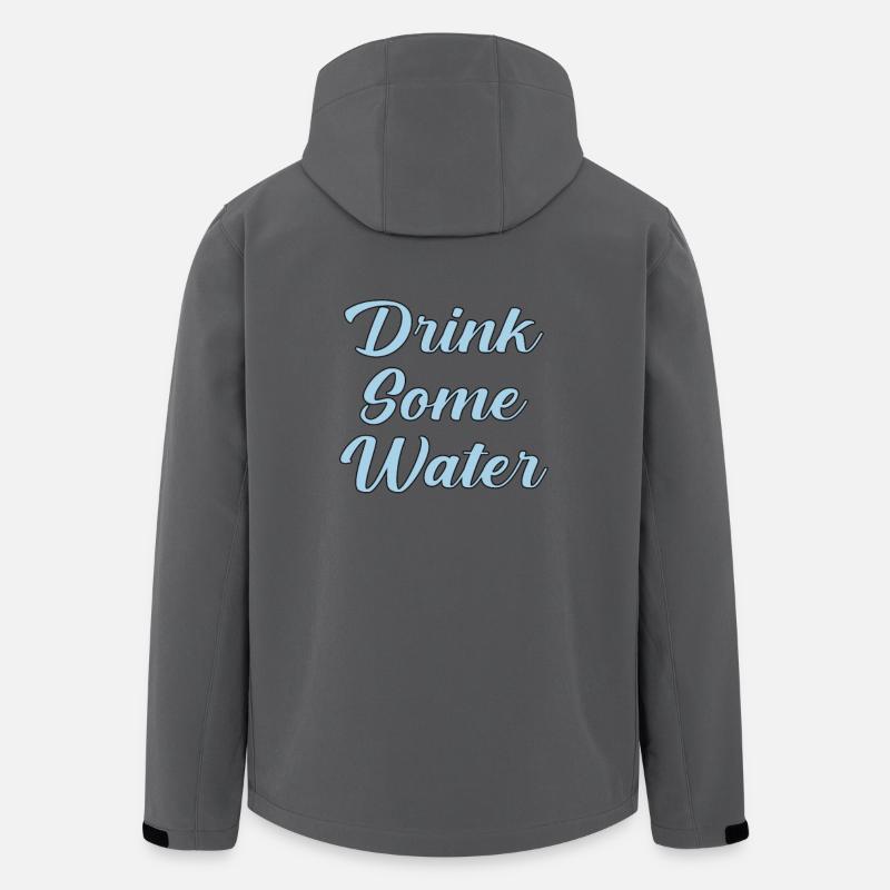 Trink etwas Wasser Skript - Recycelte Männer Softshell-Jacke von Stanley/Stella - Anthrazit