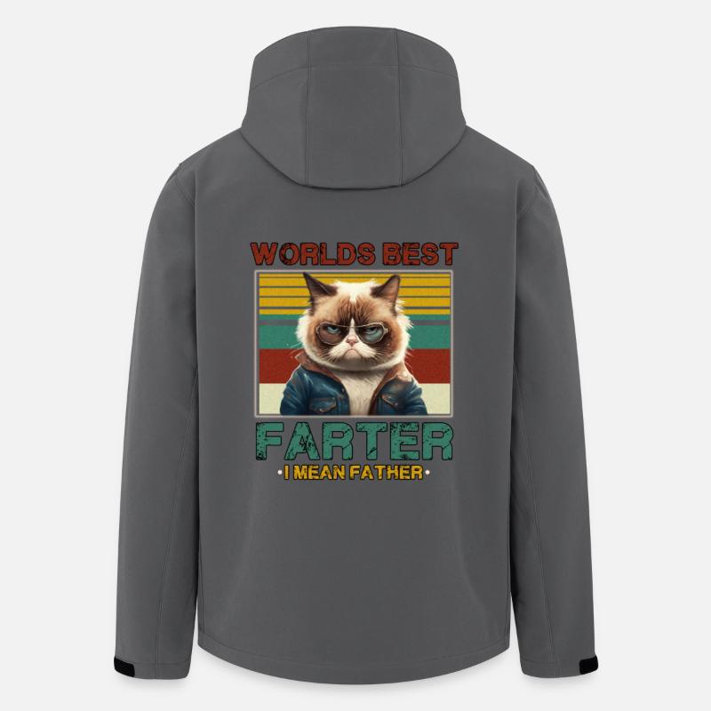 Världens bästa fiser - Softshelljacka herr i återvunnen polyester Stanley/Stella - kolgrå