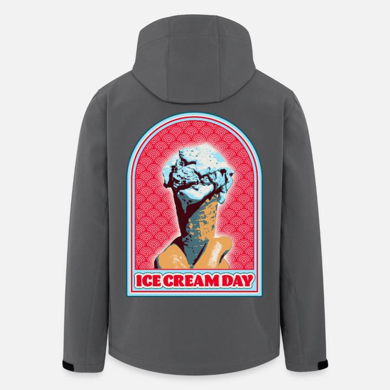 Eiscreme Motiv Pop Art Style - Recycelte Männer Softshell-Jacke von Stanley/Stella - Anthrazit