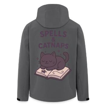 Spells and Catnaps - Men’s Recycled Softshell Jacket by Stanley/Stella - anthracite - Back - AI Model Male 185 light (185cm)